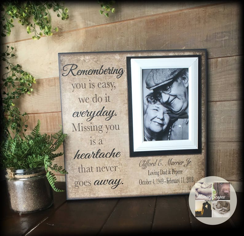 Sympathy Gift Ideas Loss of a Parent Memorial Frame Loss Etsy
