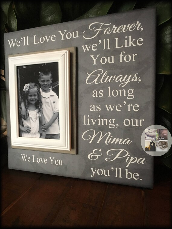 Grandma And Grandpa Gift Grandpas Gifts For Custom Picture Frame Grandkids Frames Photo Nonna Mima Pipa
