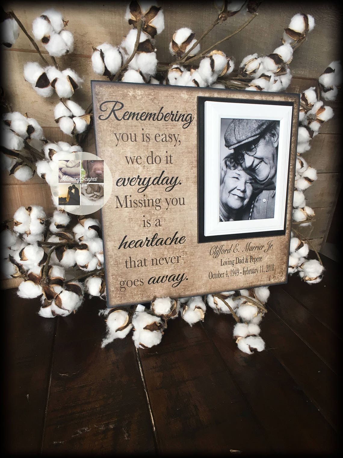 Sympathy Gift Ideas Loss of a Parent Memorial Frame Loss Etsy