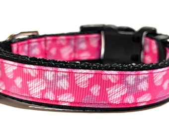 Hearts Dog Collar - Adjustable Dog Collar - Valentines, Valentine, Heart, Love - 3/4"