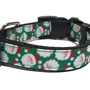 Weihnachtshundehalsband - Verstellbares Hundehalsband - Santa - 3/4&quot;
