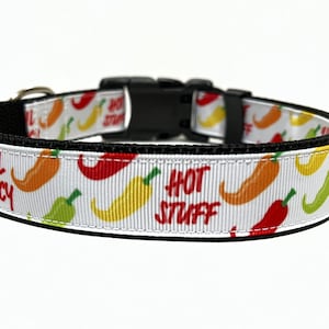 Pepper Dog Collar - Adjustable Dog Collar - Hot Peppers - Chili Peppers - Cinco de Mayo