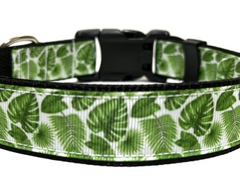 Leaves Dog Collar - Adjustable Dog Collar