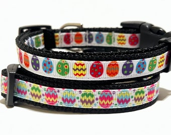 Easter Dog Collar - Adjustable Dog Collar - Peeps, Bunny, Easter Bunny, Easter Egg, Eggs - 5/8"
