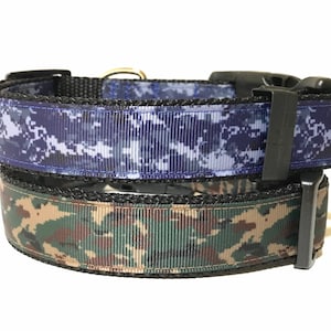 Camo Dog Collar - Adjustable Dog Collar - Camouflage, Hunting, Military