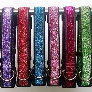 Glitter Dog Collar Adjustable Dog Collar Sparkly Dog Collar Sparkles Dog Collar Sparkle Dog Collar image 1