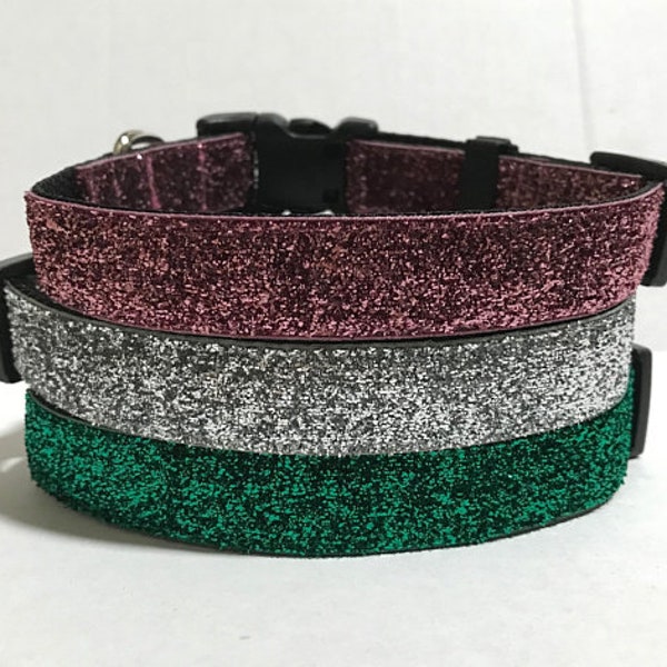 Glitter Dog Collar - Adjustable Dog Collar - Sparkly Dog Collar - Sparkles Dog Collar - Sparkle Dog Collar - 3/4"