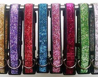 Glitter Dog Collar - Adjustable Dog Collar - Sparkly Dog Collar - Sparkles Dog Collar - Sparkle Dog Collar