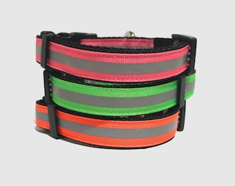 Collar de perro reflectante - Collar de perro ajustable - Collar de seguridad para perro - 3/4"