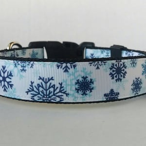 Snowflake Hundehalsband - Verstellbares Hundehalsband - Snow, Winter, Holiday