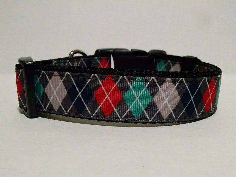 Argyle Dog Collar Adjustable Dog Collar image 4