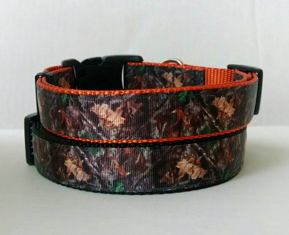 Camo Dog Collar Adjustable Dog Collar Camouflage Hunting Etsy