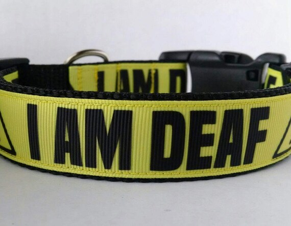 I AM DEAF Dog Collar Adjustable Dog Collar Etsy Canada
