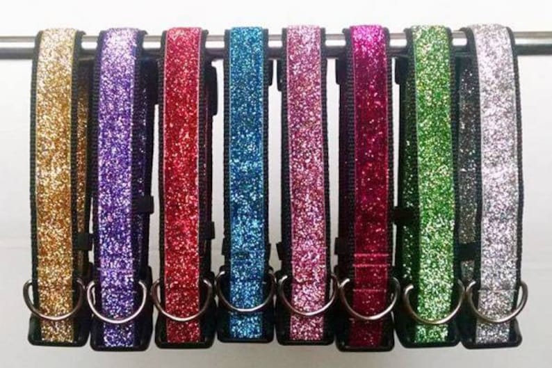 Glitter Dog Collar Adjustable Dog Collar Sparkly Dog Etsy UK