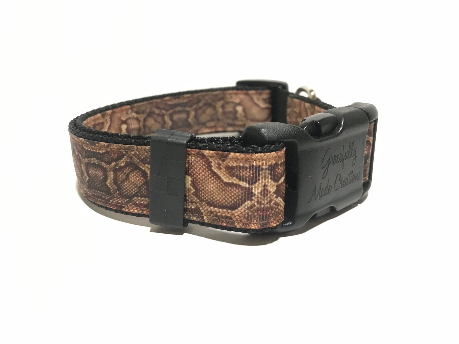Snake Skin Dog Collar Adjustable Dog Collar Snakeskin Dog Etsy