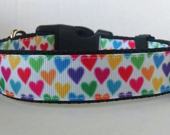 Collare per cani Hearts - Collare per cani regolabile - San Valentino, San Valentino, Cuore, Amore