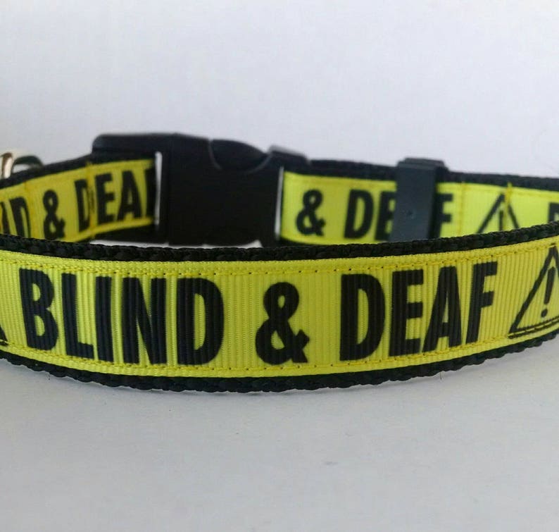 BLIND & DEAF Dog Collar Adjustable Dog Collar 3/4 Etsy