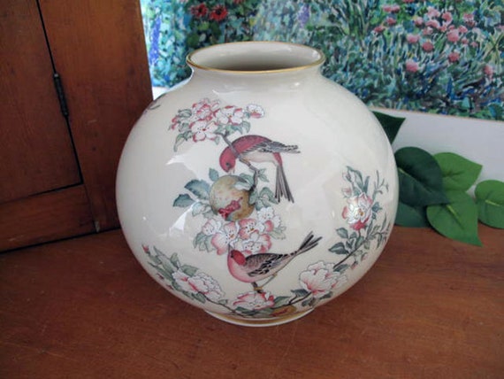 Lovely Vintage Lenox Serenade Large Globe Vase C 1984 Etsy