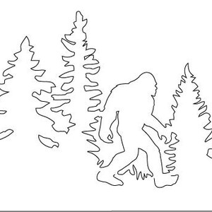 Forest Sasquatch Stencil digital File - Etsy