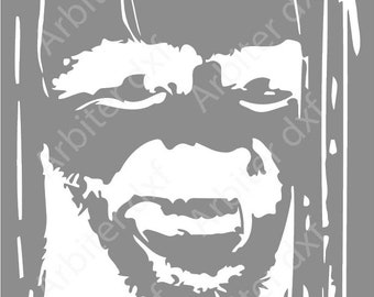 The Shining "Here's Johnny" Stencil cut file dxf