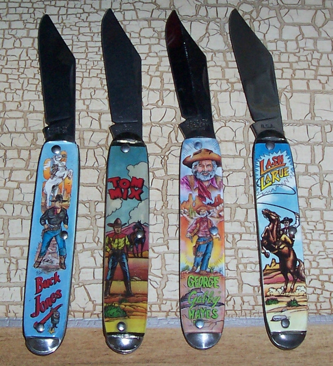 Cowboy Heroes Vintage Novelty Pocket Knife Set Etsy