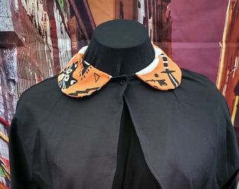 Black Orange Ponte Bolero Plus size 2retro vintage style Halloween Spooky goth psychobilly Pin Up