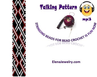 Bead Crochet Talking pattern &quot;Twist&quot;. By listening to Voice pattern from any mp3 device you will string beads quicker and painlessly
