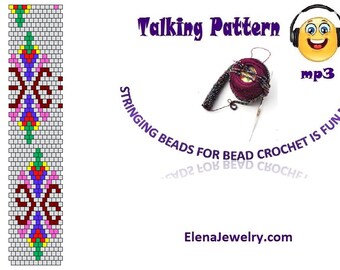 Bead Crochet Talking pattern &quot;Carnival 11&quot;. By listening to Voice pattern from any mp3 device you will string beads quicker .