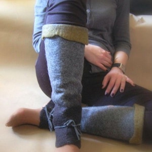 Felted Wool Leg Warmers: Handmade Eco-Friendly Shoe Accessories