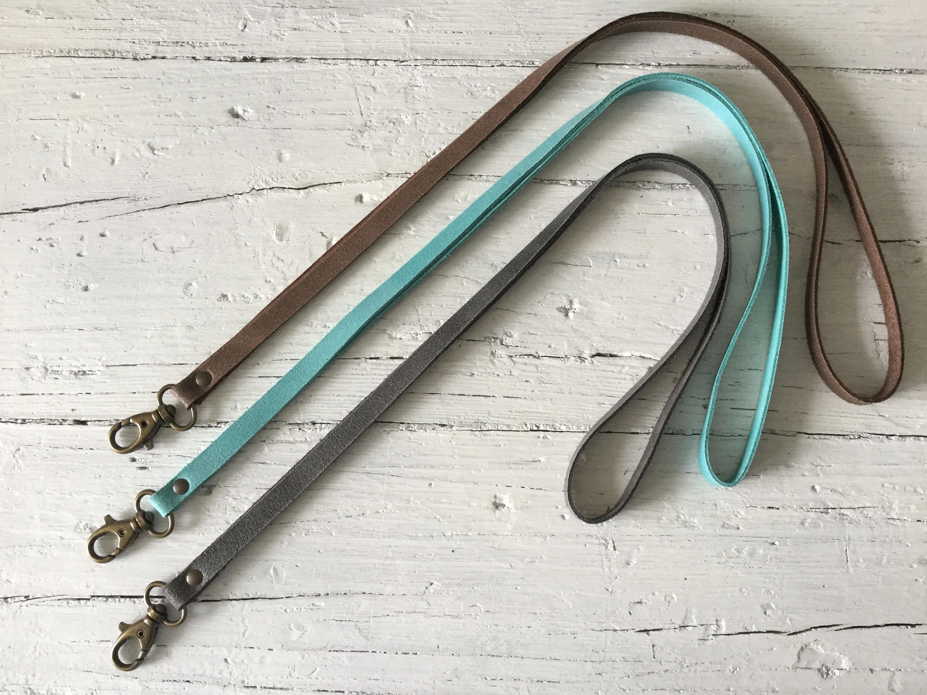 Leather Keychain Lanyard Leather Key Strap Leather Neck Etsy