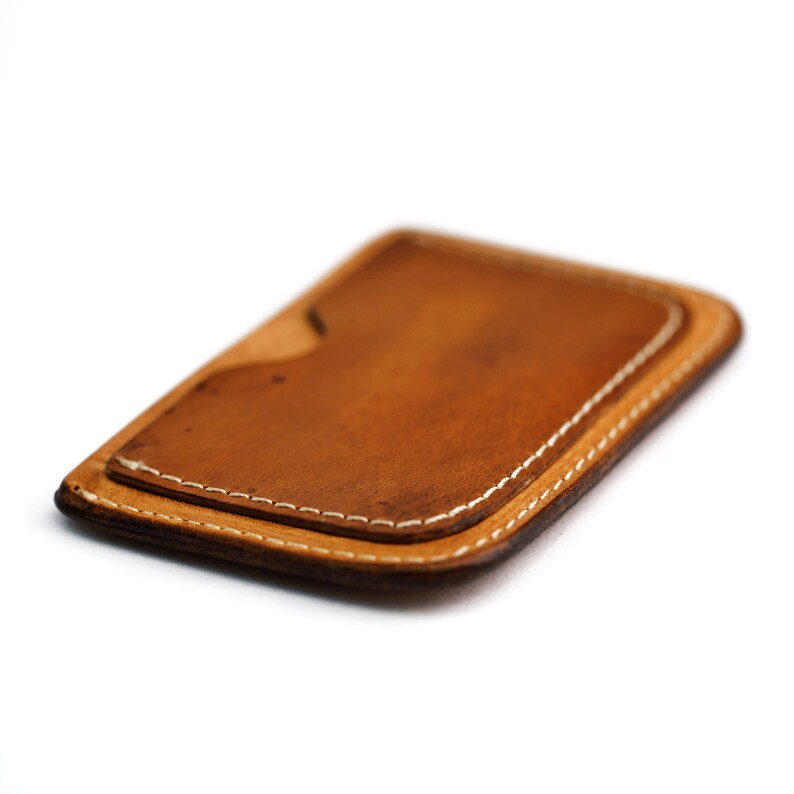 Genuine Leather Cash /& Card Holder Credit Card Holder Slim Leather Business Card Case Credit Card Holder Money Clip-Brown