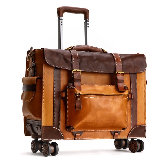 leather trolley case