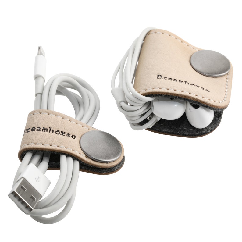 Genuine Leather Headphone Earphone Organizer Cord Organizer Etsy