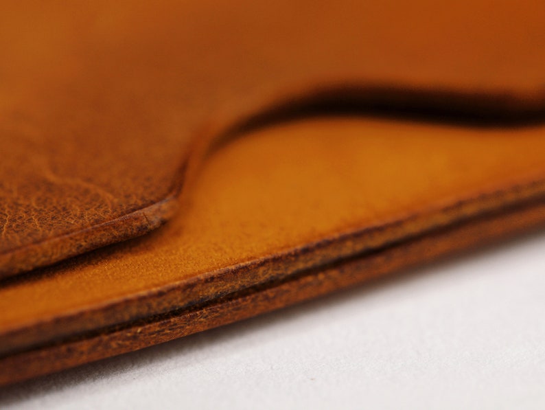 Genuine Leather Cash /& Card Holder Credit Card Holder Slim Leather Business Card Case Credit Card Holder Money Clip-Brown