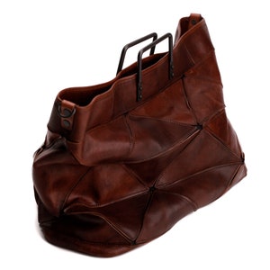 L- Genuine Leather Tote  Retro Shoulder Bag Large Crossbody Purse Vintage Crossbody Bag Travel Bag Gifts For Her