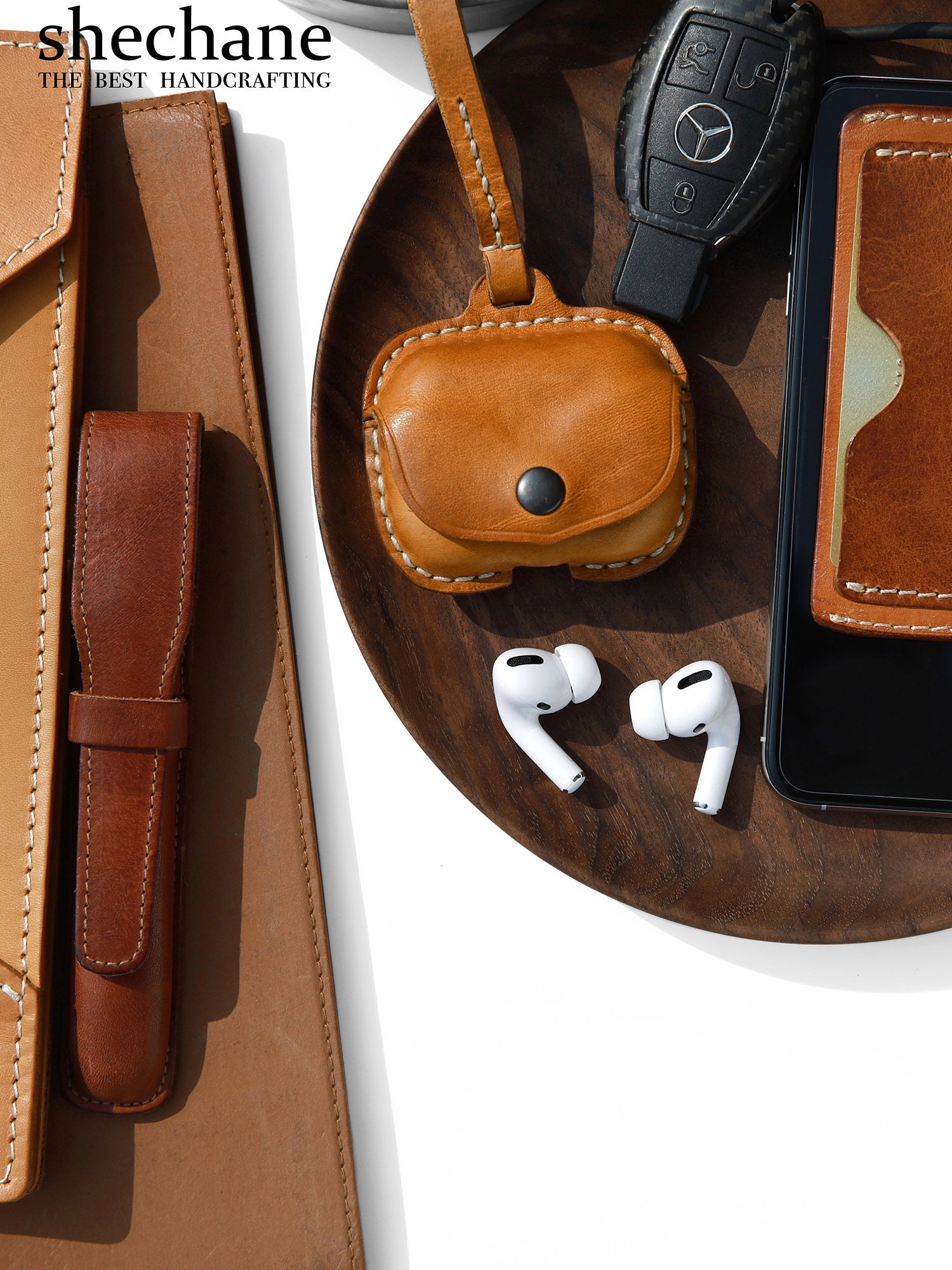 Airpods Pro Case Leather Strap Protective Case For AirPods Pro Etsy