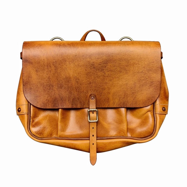 EchtLeder US Mail Bag Vintage Messenger Aktentasche Umhängetasche 13 Zoll Laptoptasche Sonne Braun Farbe No-Logo Größe L Geburtstagsgeschenke