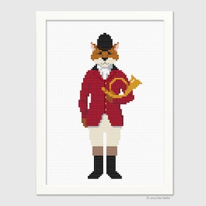 Gentleman Fox Hunt Cross-stitch Pattern - Needlepoint (digital PDF ...