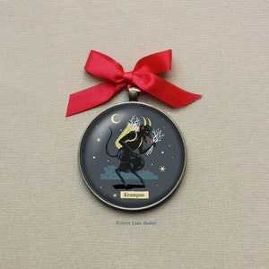 Krampus Christmas Ornament,  Dark Christmas, Gothic Christmas, Stocking Stuffer, Office Gift Idea, Humorous Christmas