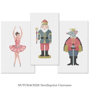 Nutcracker Ballet Needlepoint Canvases  - Mouse King -  Sugar Plum Fairy - Hand Painted