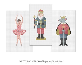Nutcracker Ballet Needlepoint Canvases  - Mouse King -  Sugar Plum Fairy - Hand Painted