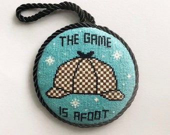 Sherlock Holmes Cross Stitch Pattern – Deerstalker Hat, Original Design (PDF Digital Download)