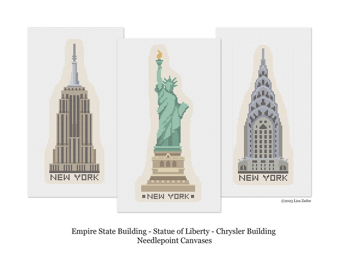 New York City Needlepoint Canvases - Empire State Building