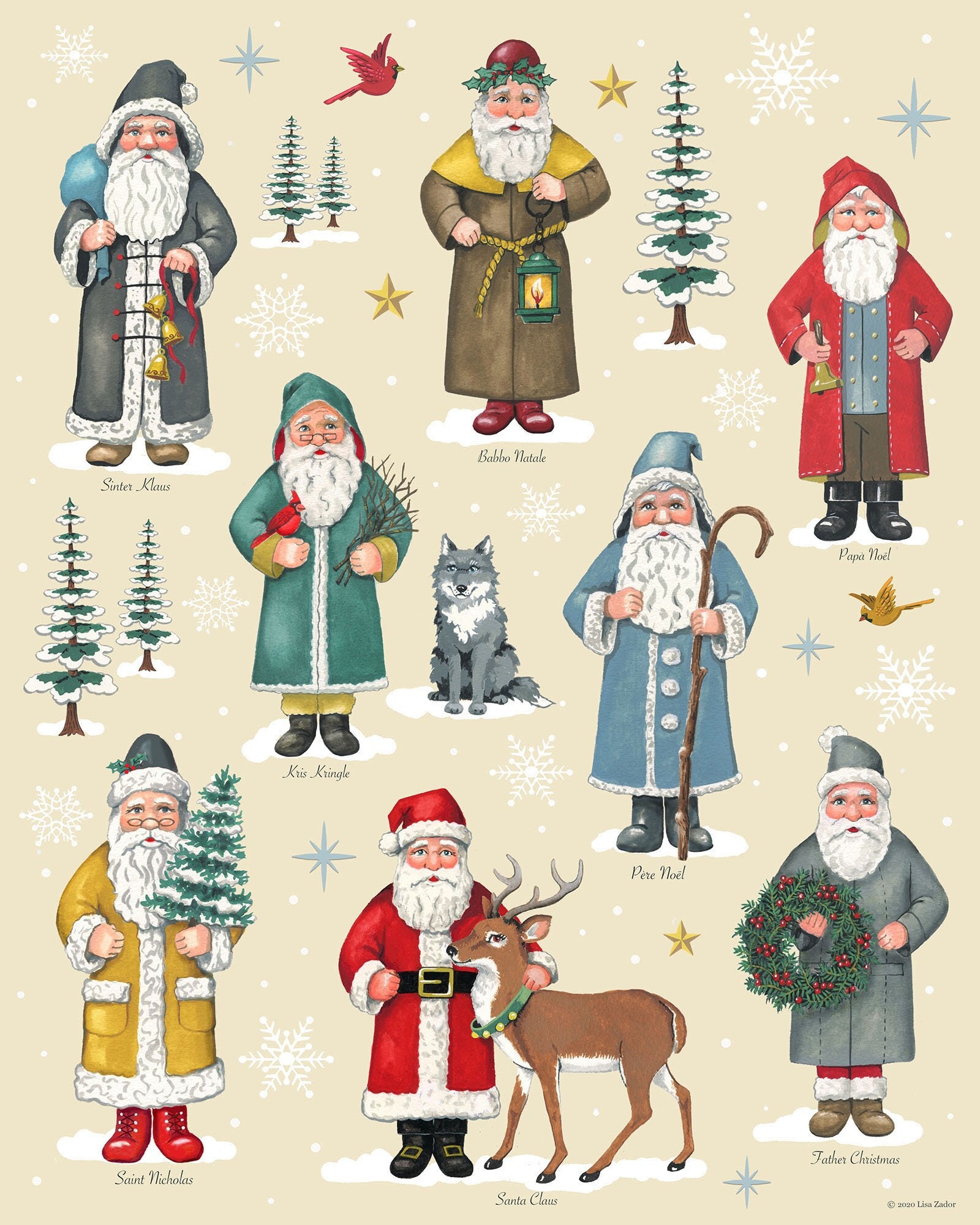 Santa Around the World, Folk Christmas, International Santa