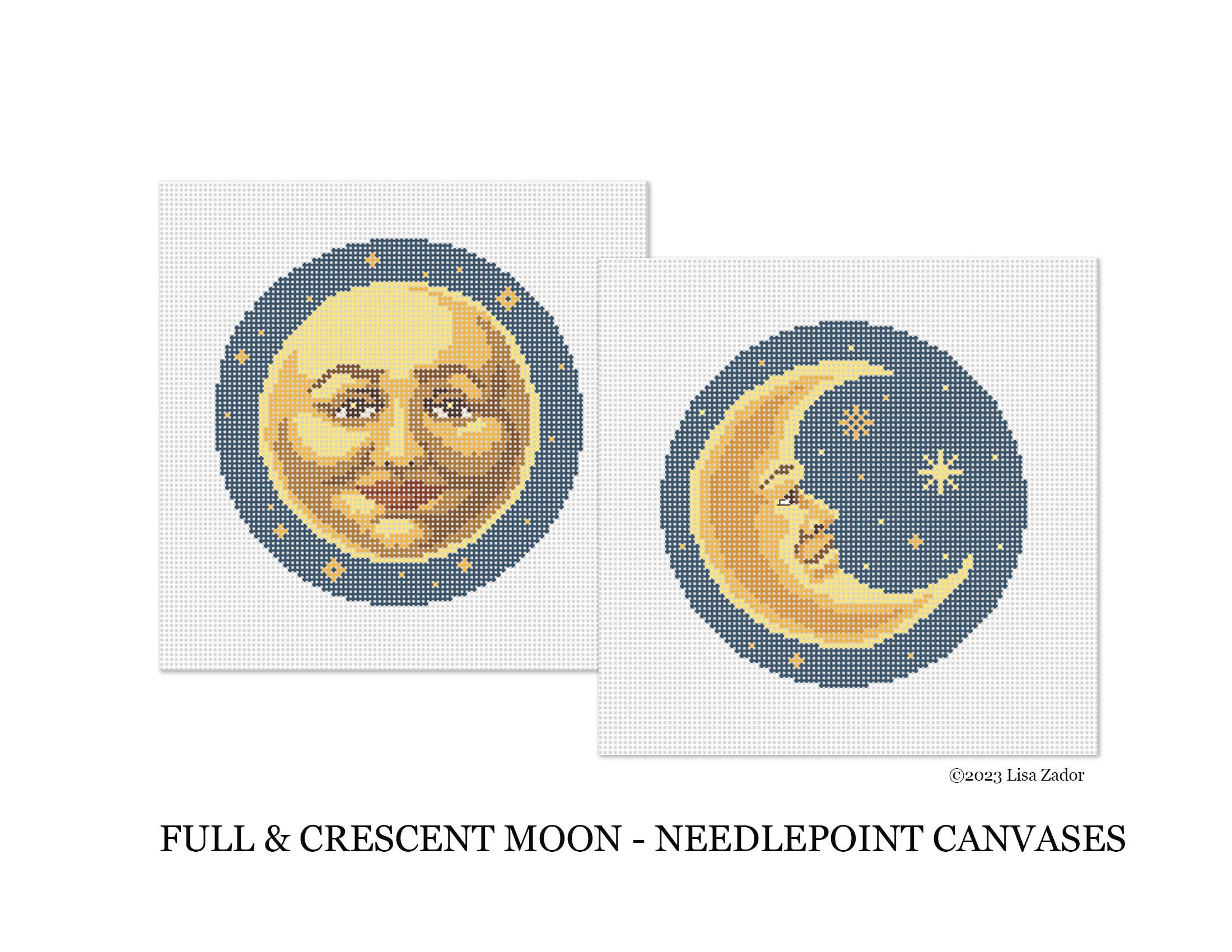 Crescent Moon Original Cross-stitch Pattern - Cross-stitch