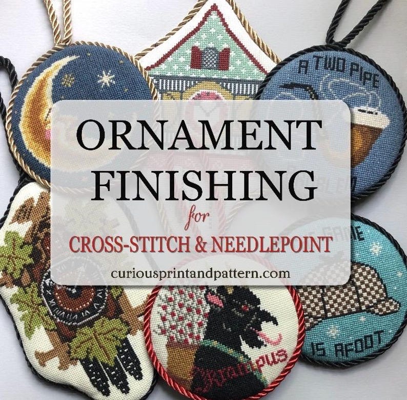 Needlepoint Ornament Finishing Service and Cross-stitch Finishing with Fast Turnaround - All Hand Stitching image 1