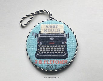 J B Fletcher Cross-stitch Ornament Pattern - Original Design - PDF - Digital Download