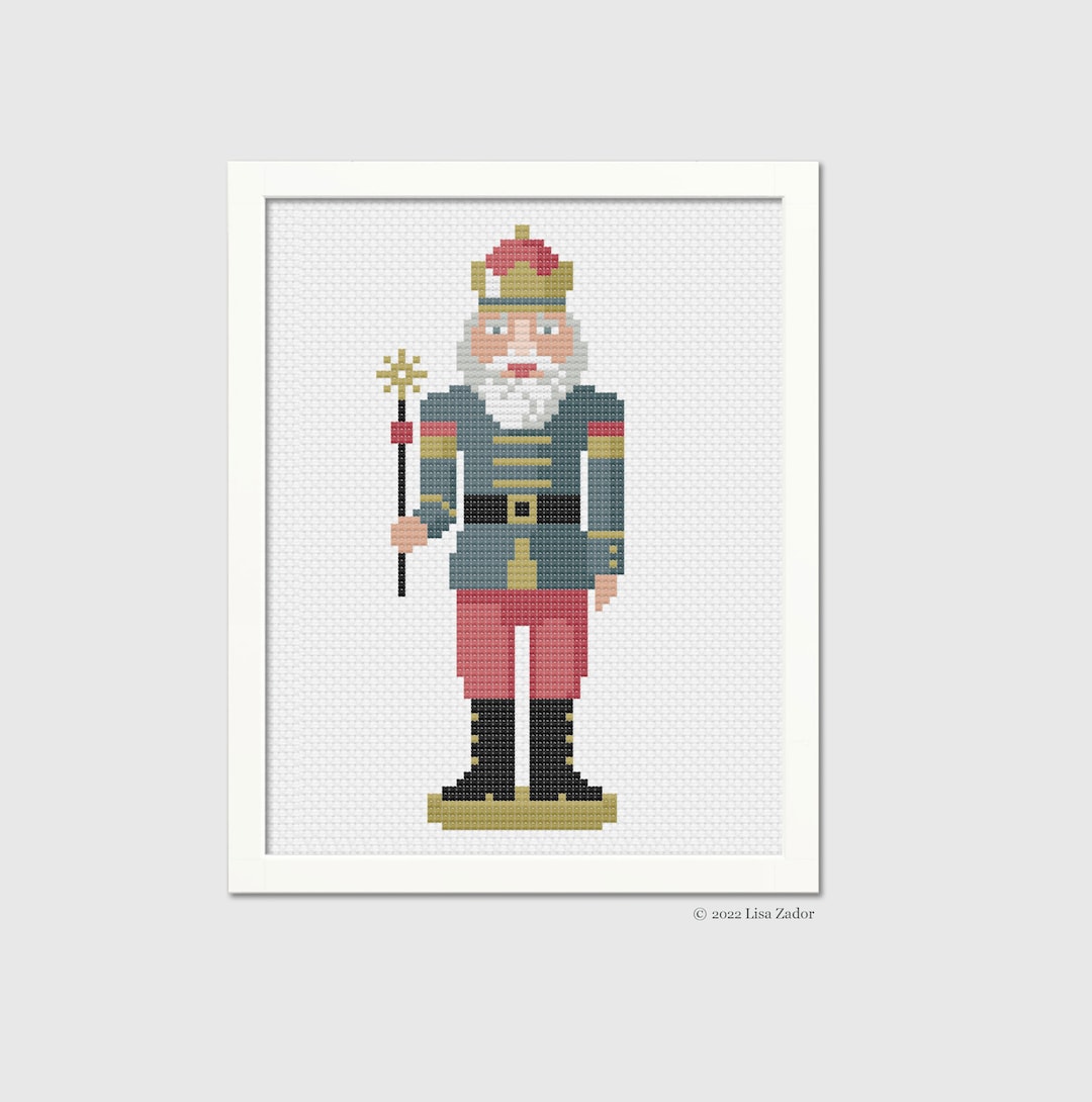 Nutcracker Cross-stitch - Christmas Needlepoint Ornament - Counted ...