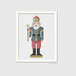 Nutcracker Cross-stitch - Christmas Needlepoint Ornament - Counted Cross-stitch - Nutcracker Ballet- Instant Download PDF - Digital