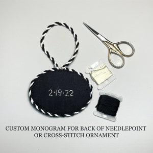 Custom Monogram for Needlepoint and Cross-stitch Ornaments - Personaliz